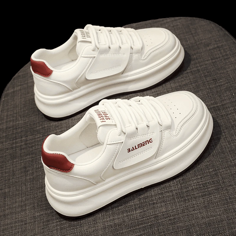 2024秋季厚底休闲小白鞋百搭舒适增高鞋子女学生网红休闲鞋2858