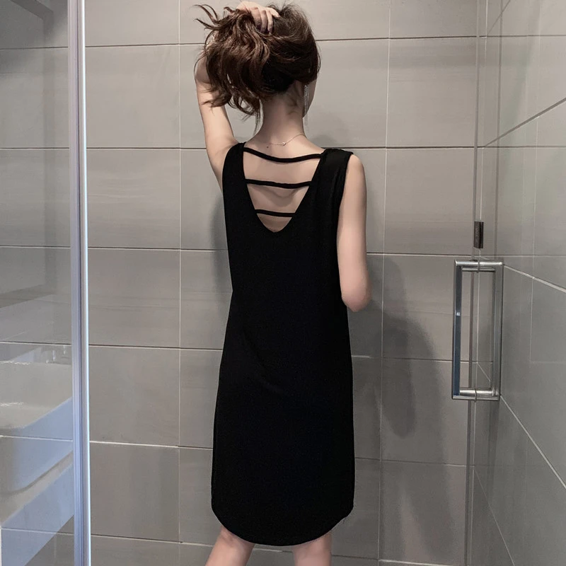 莫代尔性感纯欲风小个子背心睡裙女士夏季短裙睡衣女连衣裙家居服