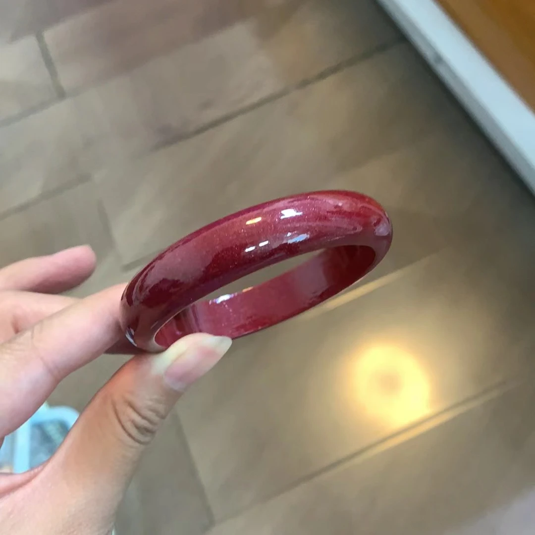 含辰砂工艺品【王姨专属】辰砂（朱砂）手镯　宽手镯