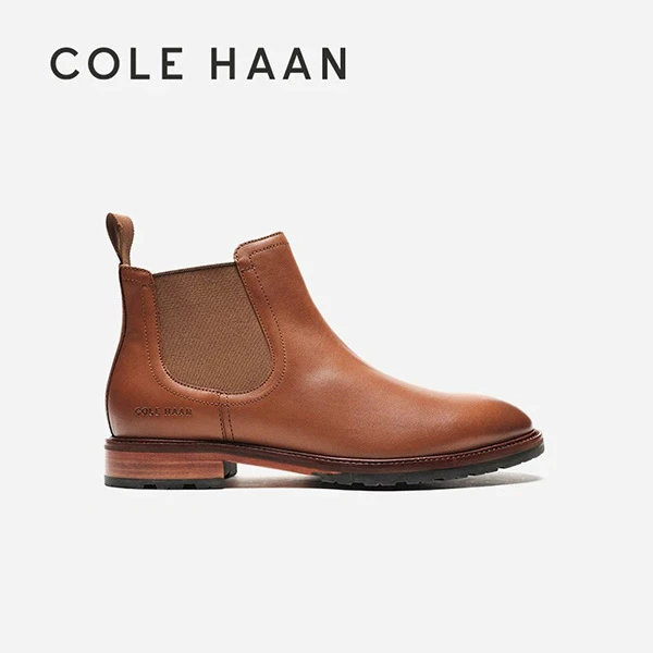 Cole Haan/歌涵男士皮靴春皮革英伦风切尔西靴高帮短靴C38745