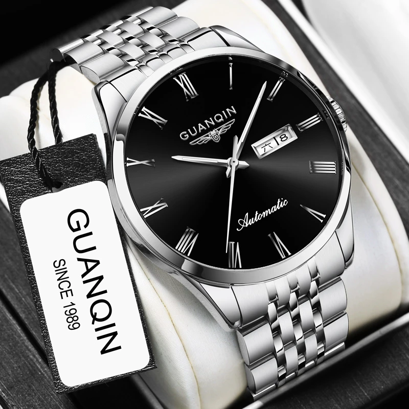 GUANQIN/冠琴手表男士全自动机械表夜光腕表防水手表休闲商务腕表