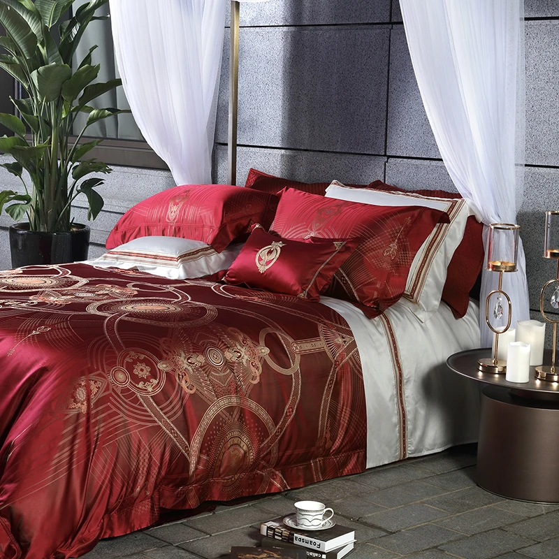 ESTEEM/宜庭莫拉维亚结婚重磅真丝轻奢高档欧式四套件