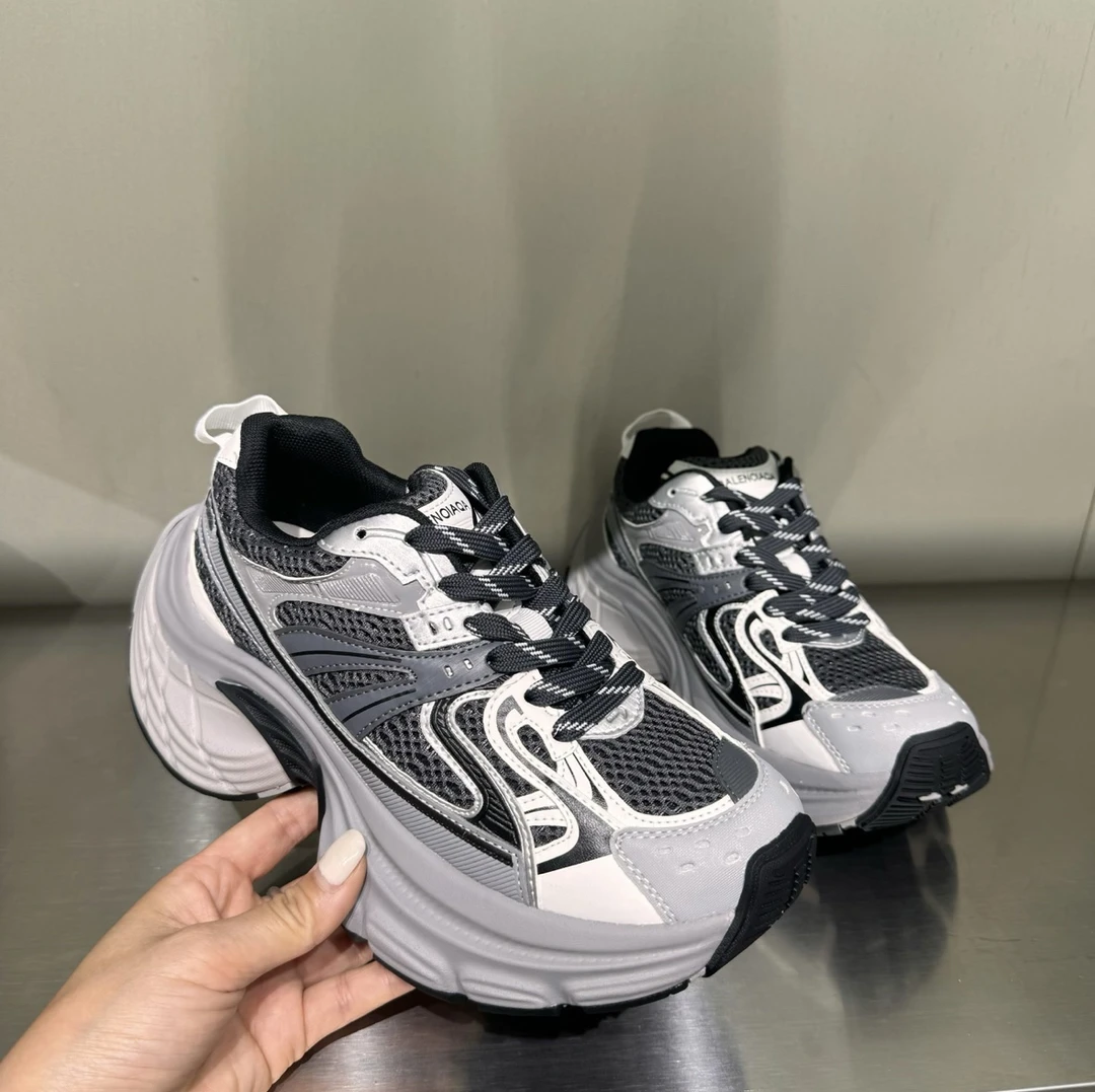 玛莎玛索57-650秋季新款小个子厚底拼色老爹鞋女百搭松糕底