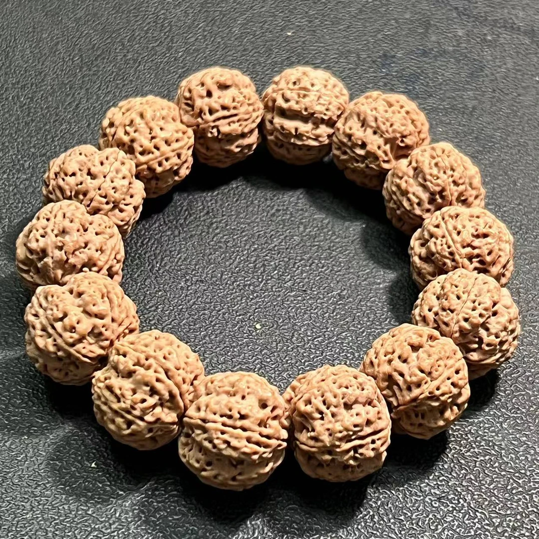 L550尼泊尔大金刚手串烛龙单圈文玩好物满肉蜂窝五星超头老树铁籽