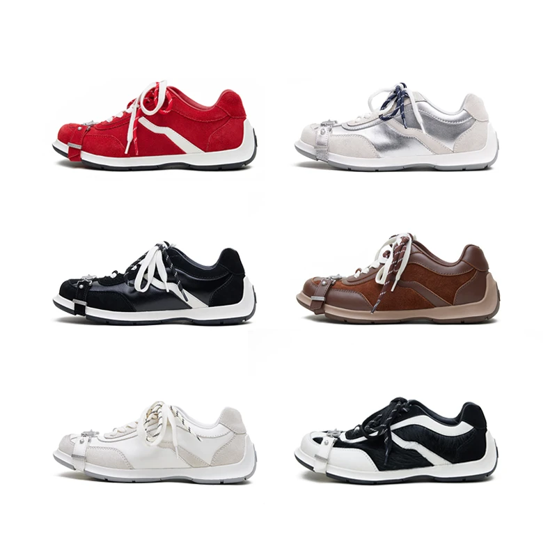 ABCICEY【训练师】全新德训鞋系列复古风平底绑带休闲鞋女秋冬季