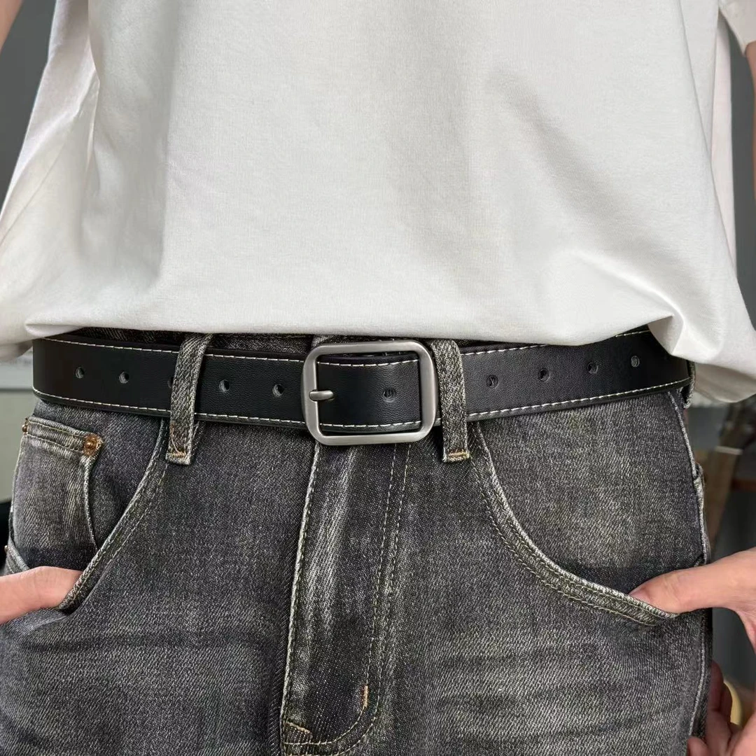 针扣皮带ins韩版牛仔裤腰带简约百搭休闲裤腰带