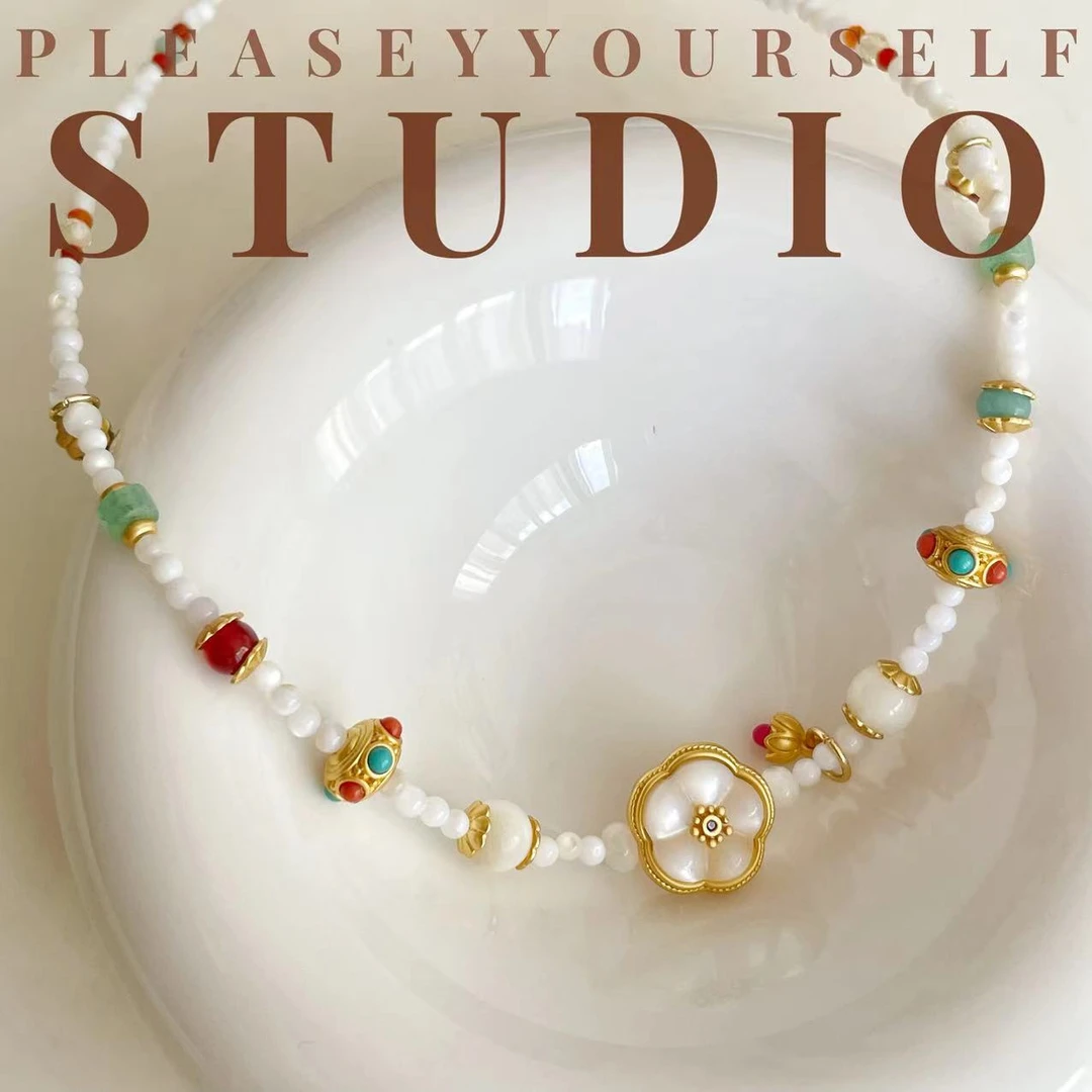 铜合金项链 「纯元项链」新中式时尚轻奢小众设计感白色项链