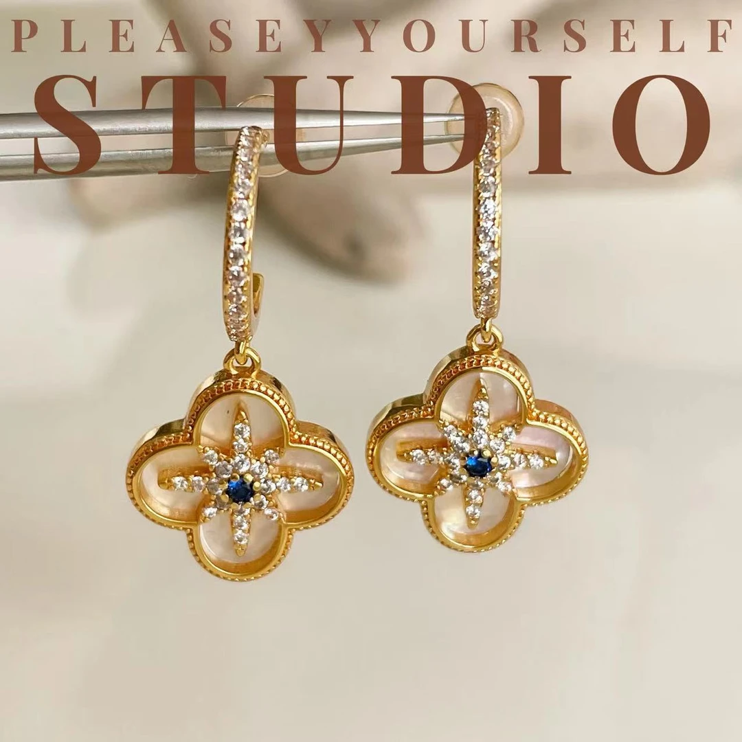 铜合金耳饰 「星芒」时尚气质经典镶嵌精致简约镶钻耳钉