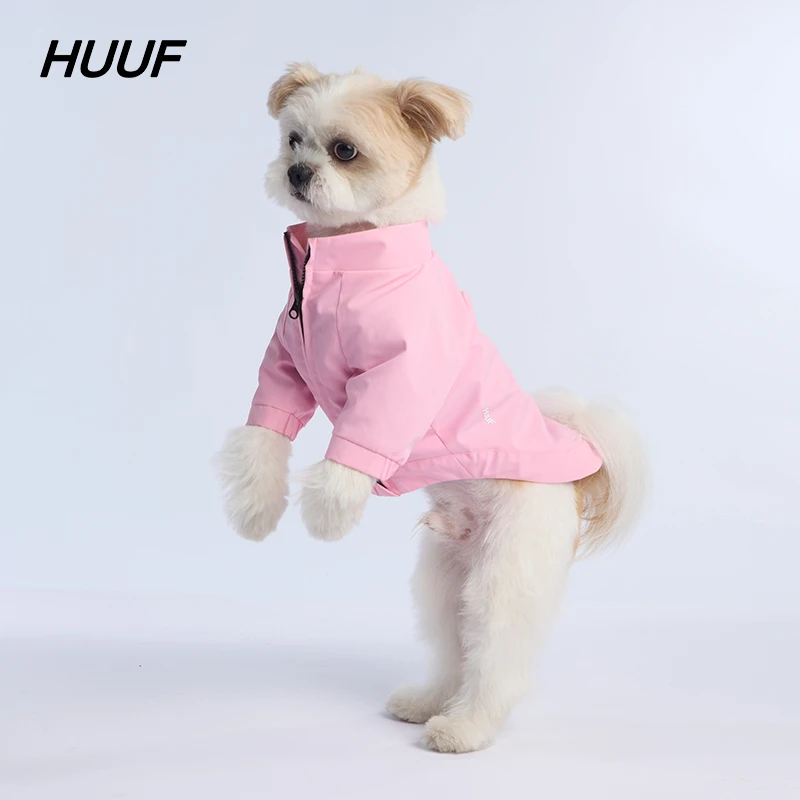 HUUF外套夹克秋冬新品防水耐磨防静电两脚狗狗衣服运动外套雪纳瑞