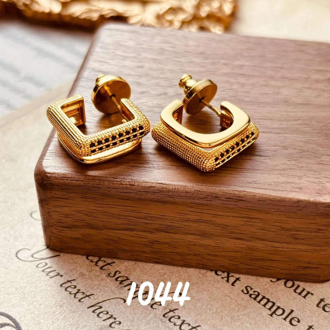 铜合金耳饰 时尚精致设计款925银针耳饰~1044