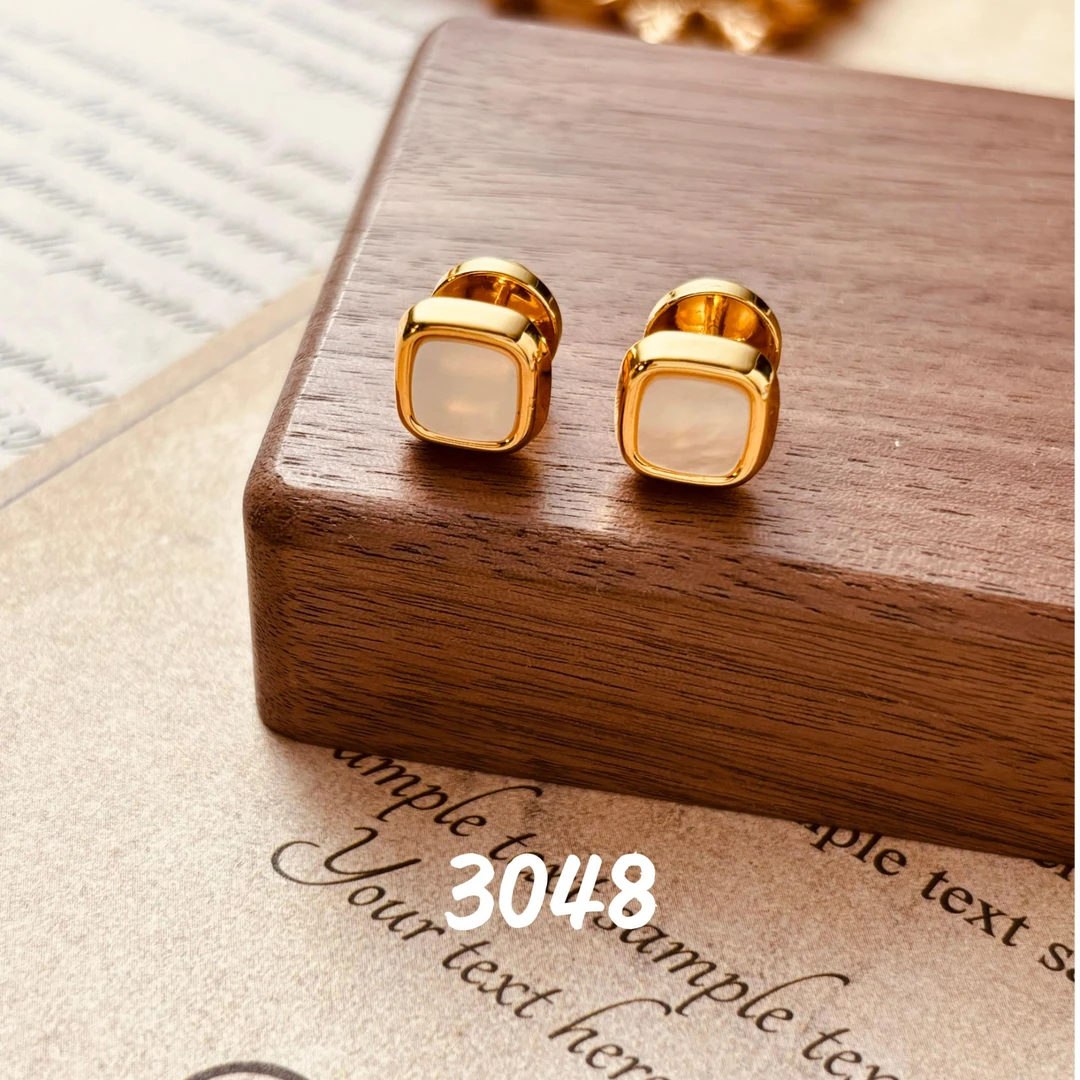 铜合金耳饰 时尚百搭简约通勤个性925银针耳饰~3048