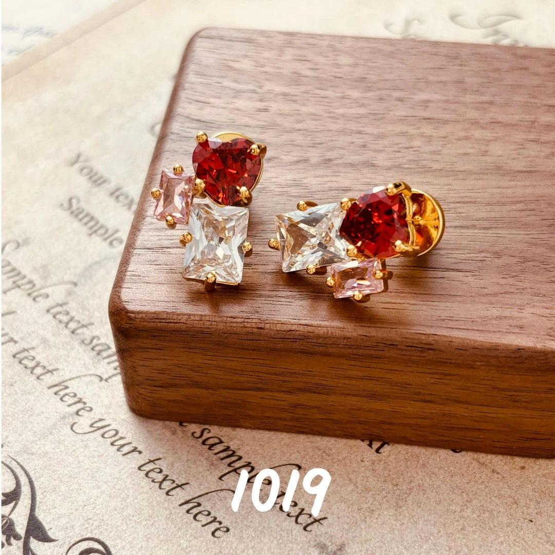 铜合金耳饰 时尚精致百搭高端925银针耳饰~1019