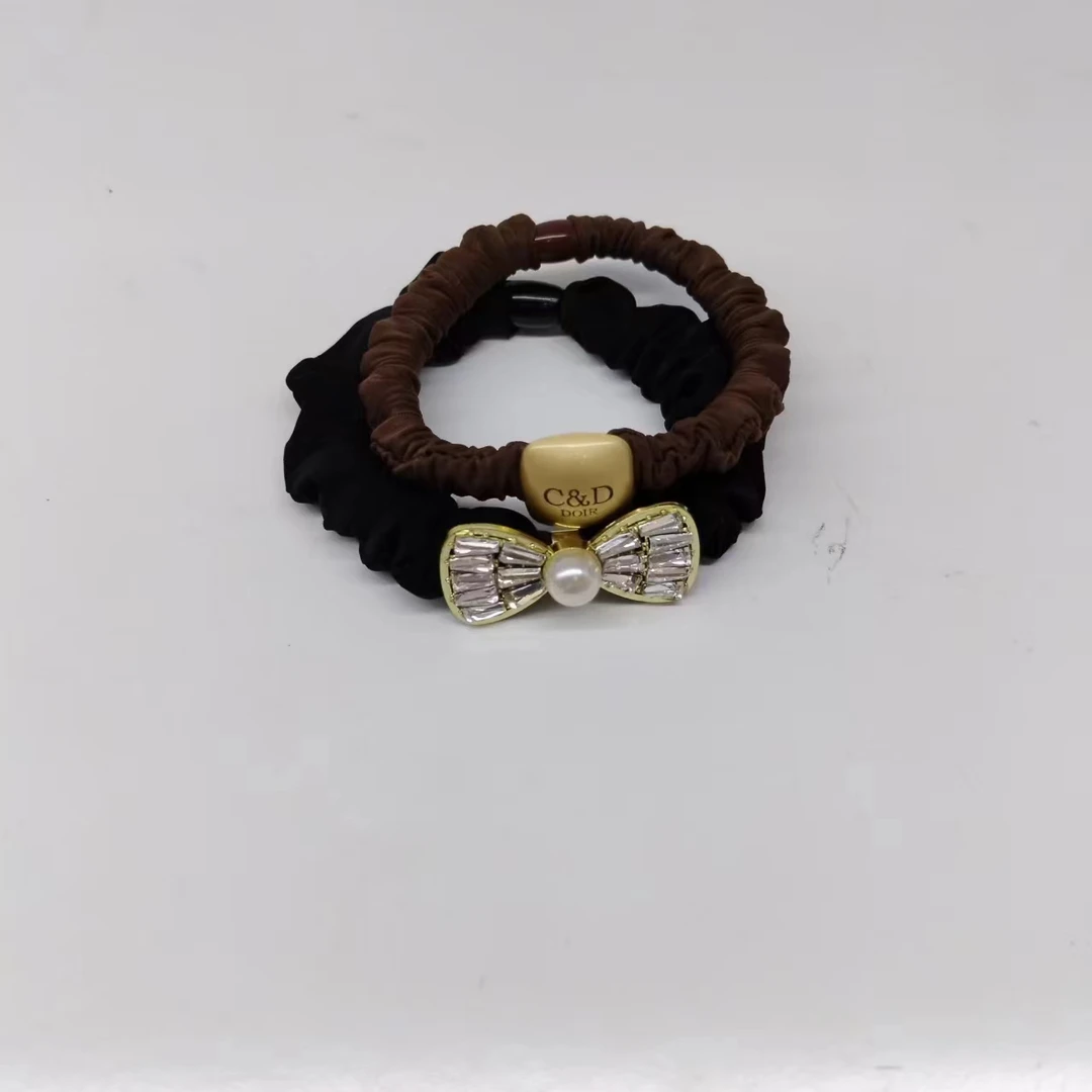 闪闪蝴蝶结头绳发圈气质低马尾小肠新款头饰