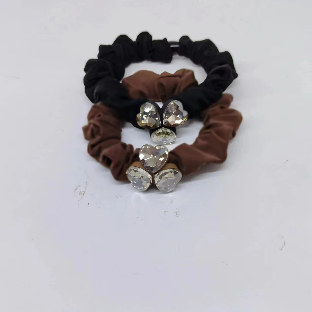 心形钻款发绳发圈韩版简约百搭时尚轻奢气质