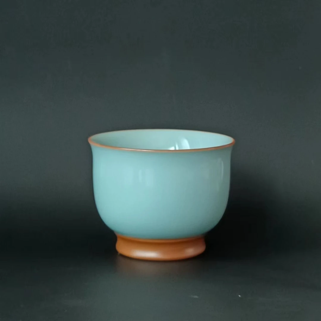 原产地汝瓷原矿釉天青主人杯容量80CC