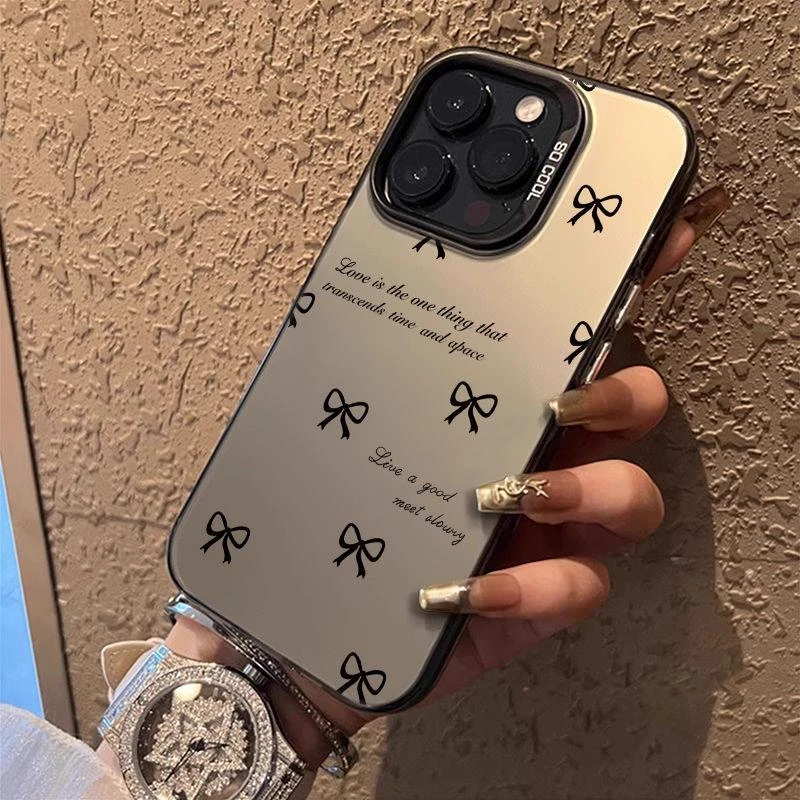 蝴蝶结iPhone15/16手机壳苹果14趣味13pro创意11潮款防摔7/8P硬壳