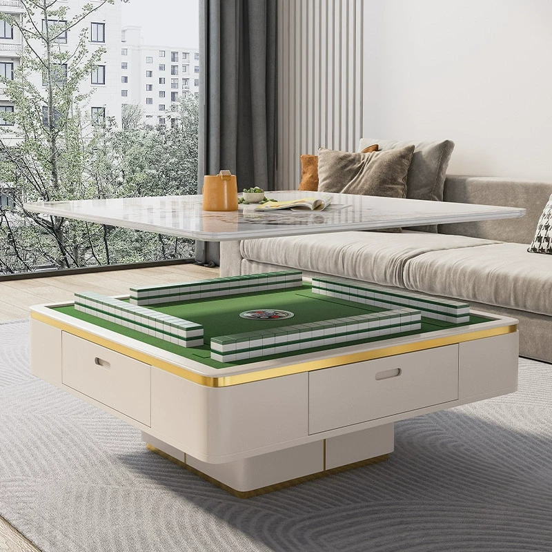 升级茶几客厅家用两用升降麻将茶几方形轻奢电动款可移动可折叠