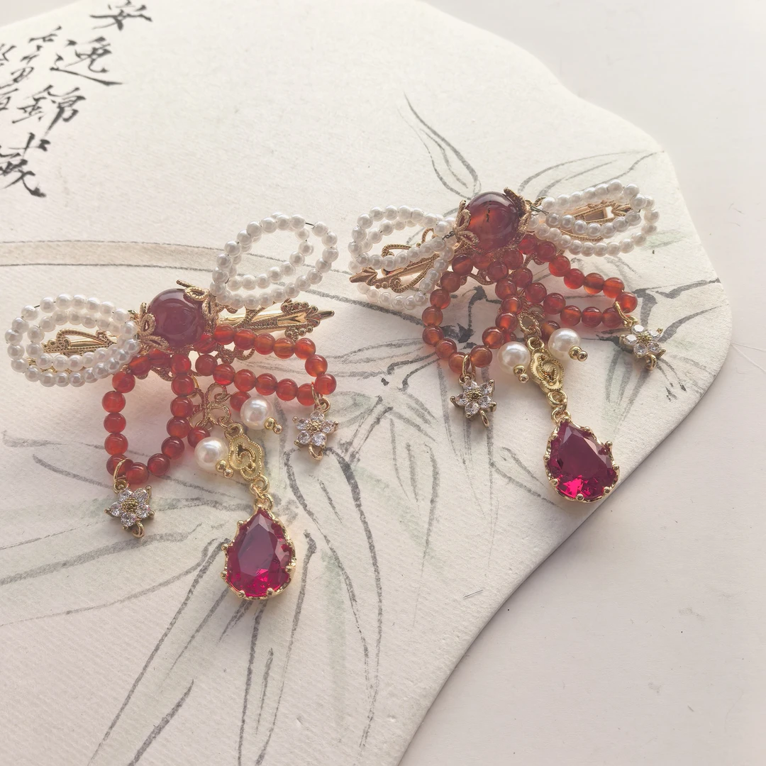 锦瑟新年对夹发夹