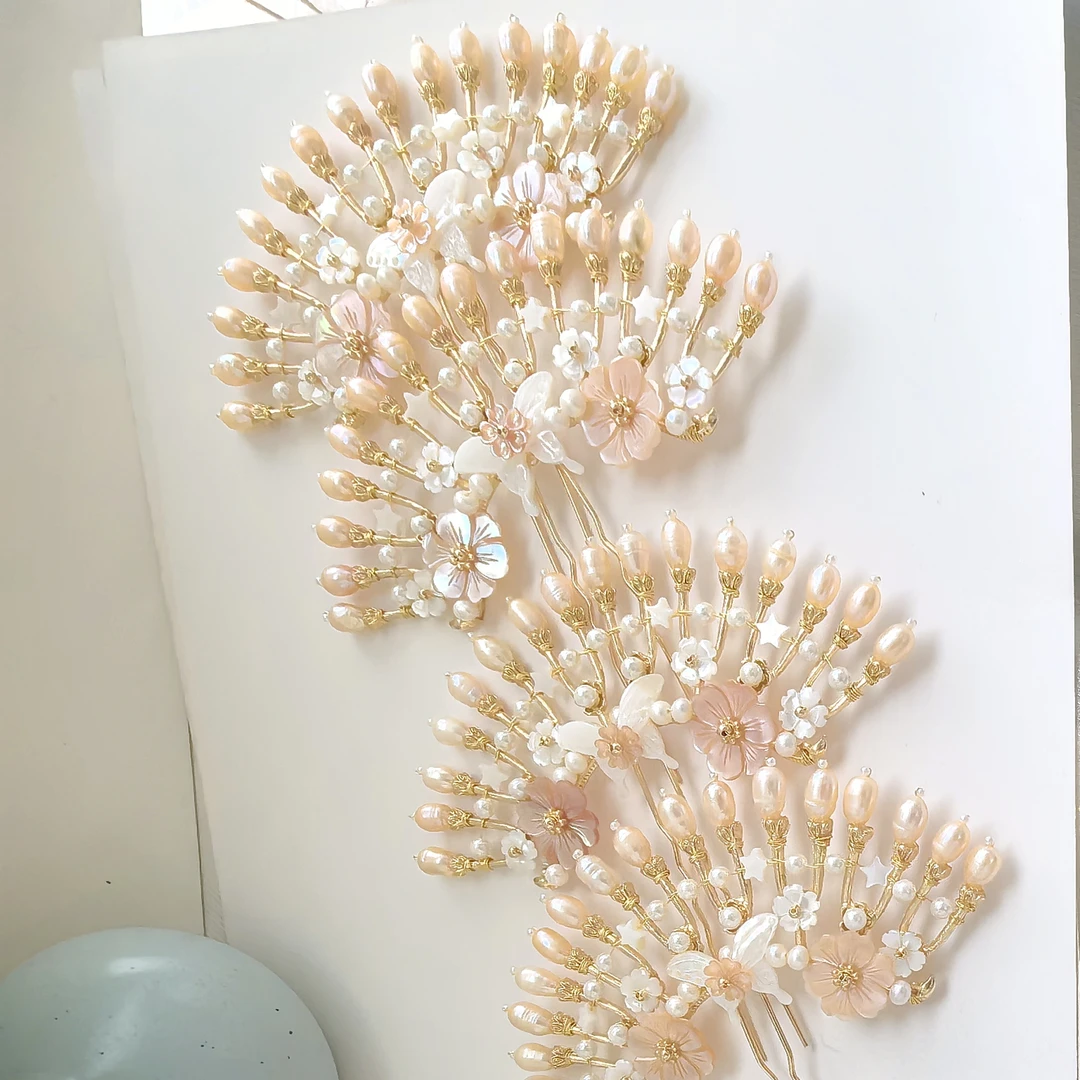 粉碟贝淡水发钗排钗