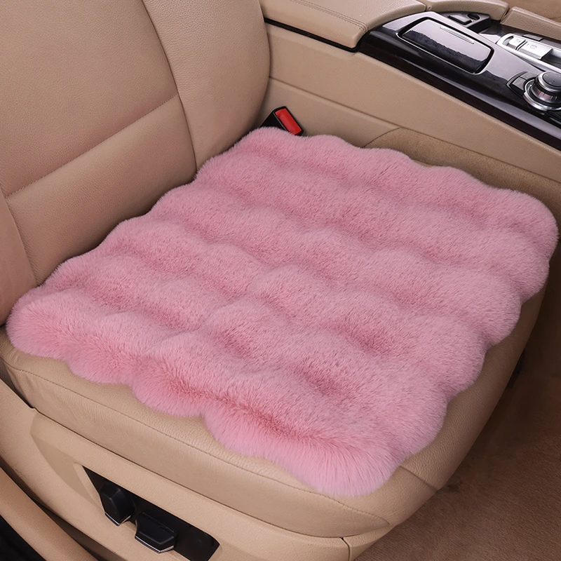 汽车坐垫冬季兔毛毛绒加厚保暖舒适耐磨汽车通用坐垫单垫屁股垫
