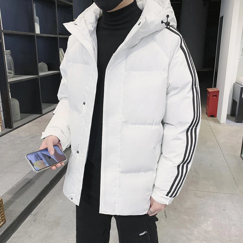 《折扣专属》潮流棉服情侣款时尚保暖加绒男士大码秋冬季连帽棉服