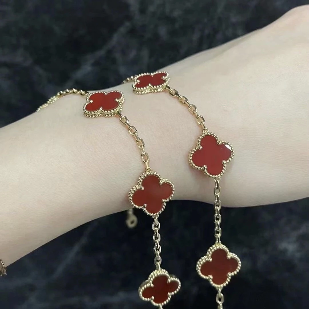 轻奢时尚高级感双面四叶气质百搭手链SL634