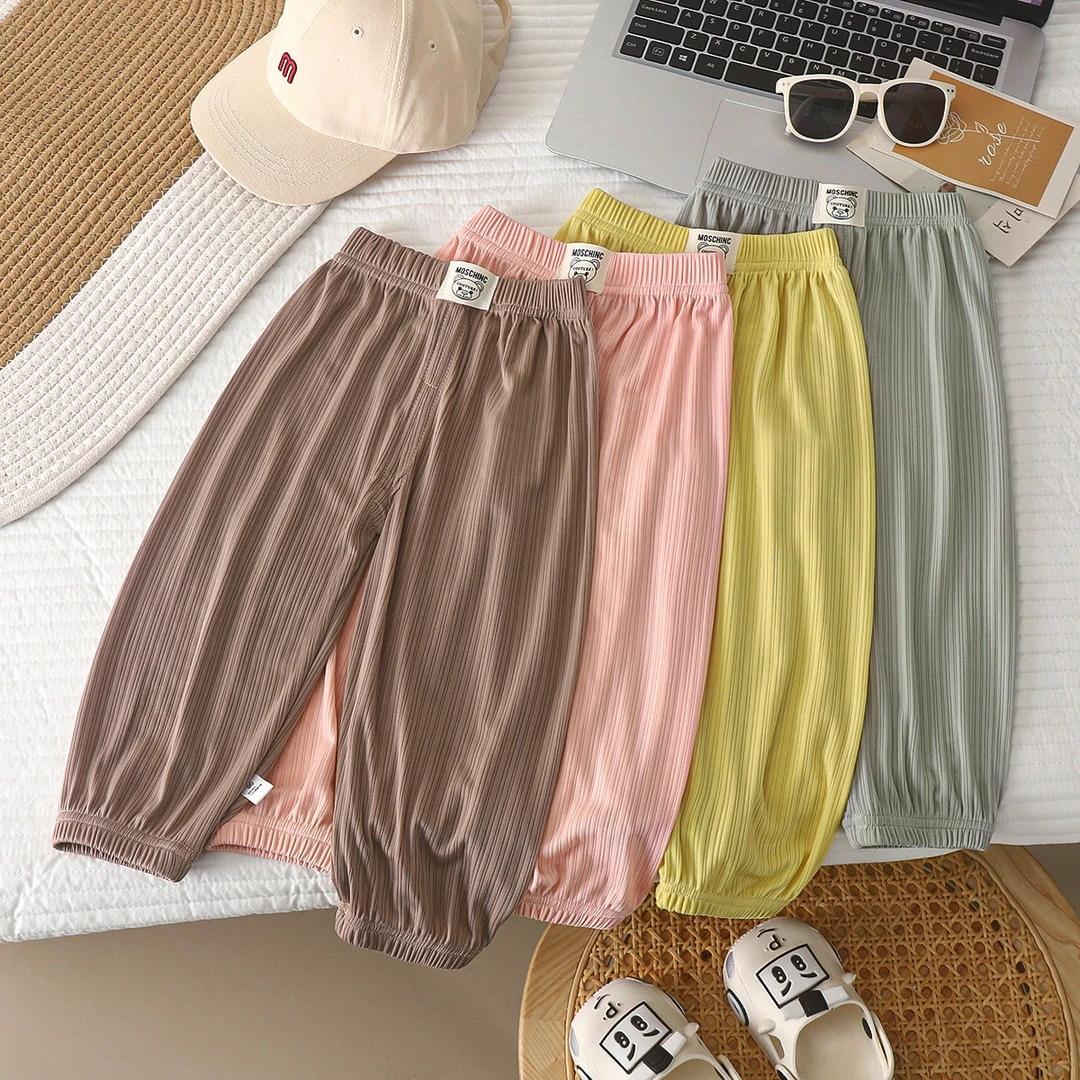 防蚊裤夏季新款宝宝薄款裤子男童长裤韩版女童透气童裤童装