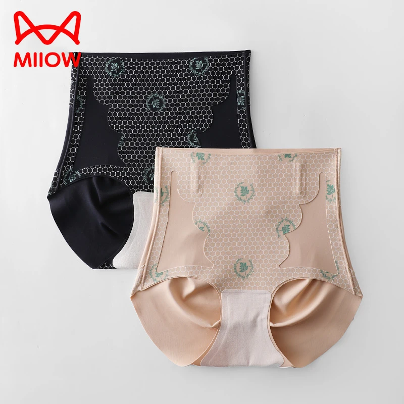 MiiOW/猫人收腹提臀裤收小肚子强力中腰悬浮内裤艾草瘦身翘臀裤女