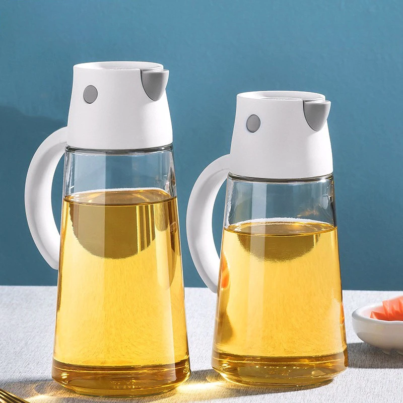 油瓶玻璃油壶防漏油罐油壸家用酱油醋调料专用味瓶罐套装喷油壶