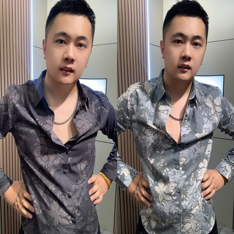 S8520-秋季新款百搭休闲男士衬衫