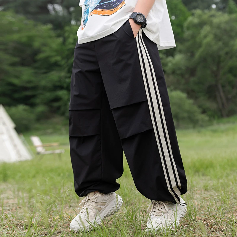 男童学院风长裤2025夏季新款中大童薄款防蚊裤儿童休闲裤子1238