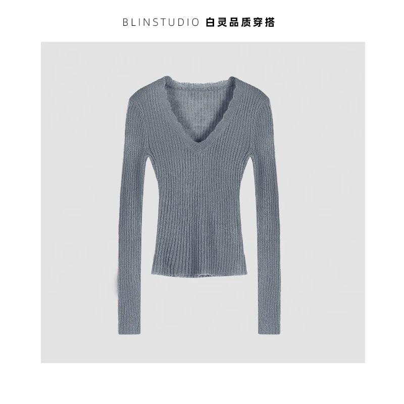 1（2840）新款百搭时尚修身长袖上衣