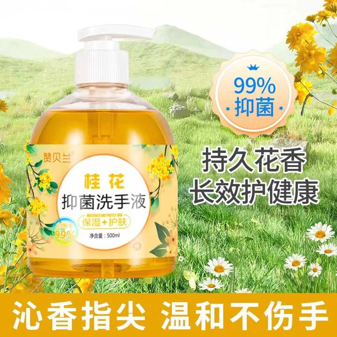 洗手液500ml抑菌清香清洁保湿茉莉栀子樱花苍兰泡沫留香家庭装