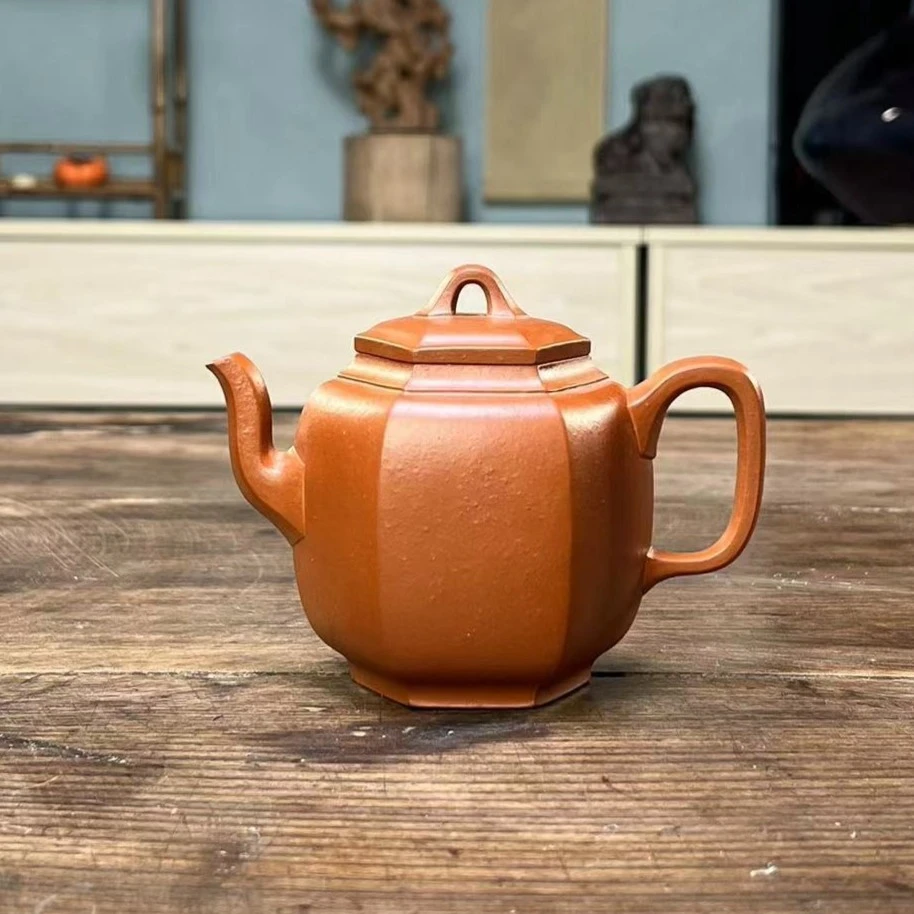 陆奕紫砂摹古作品【六方宫灯壶】180cc