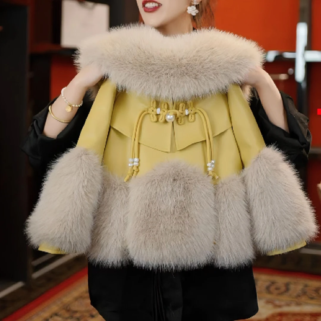 AODUOSEN/奥多森高端定制女童秋冬洋气时尚国风盘扣重工加绒外套6