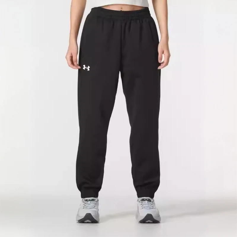 安德玛24秋冬新款加绒裤男跑步训练透气保暖运动裤休闲男士长裤