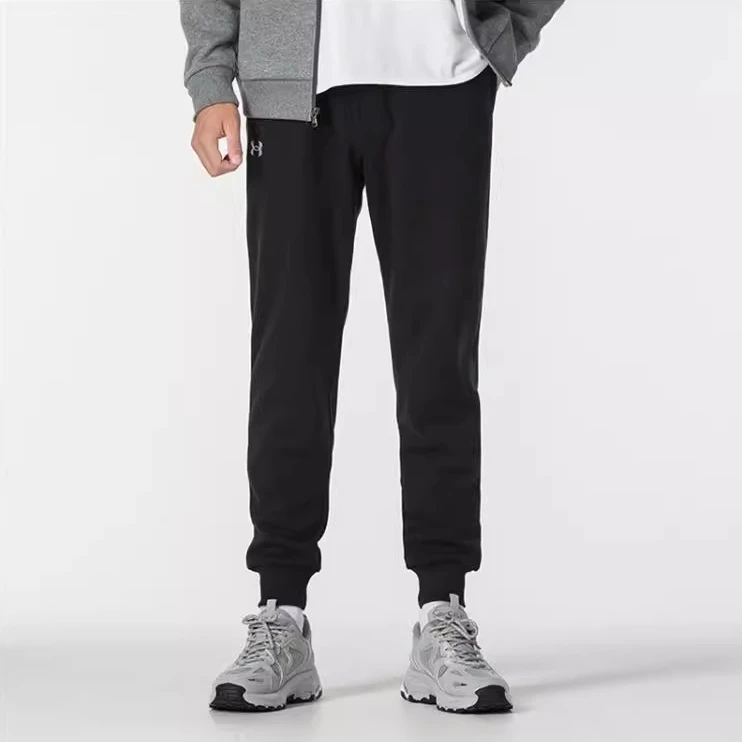 安德玛正品秋冬新款加绒运动裤男针织卫裤透气束脚健身跑步长裤子