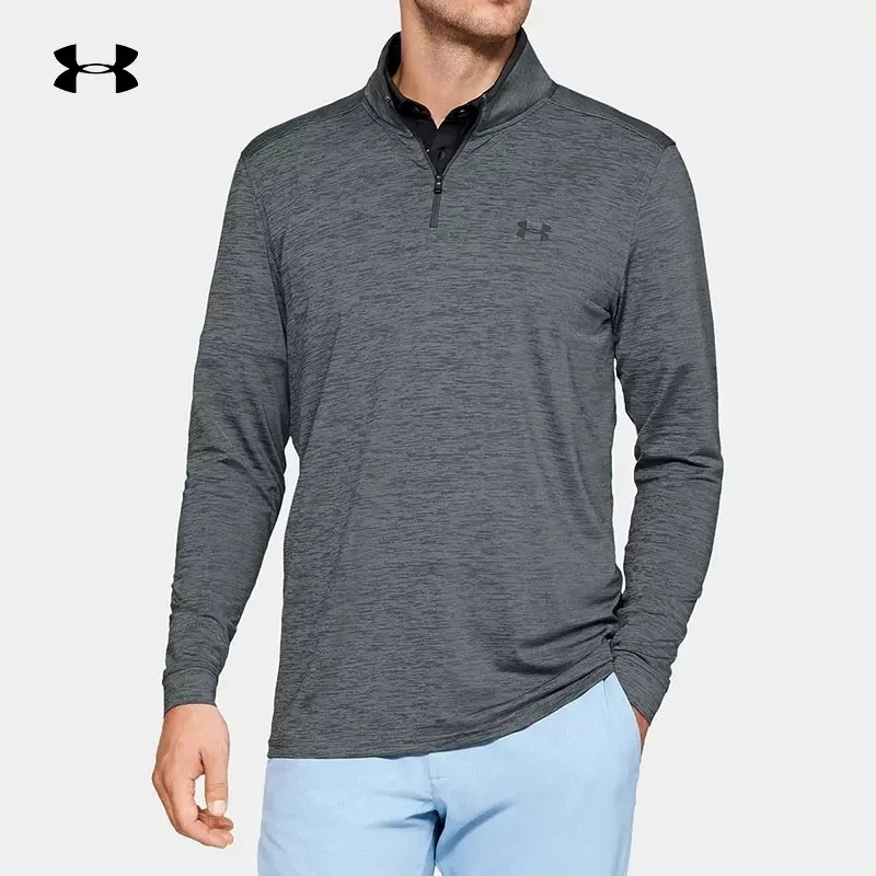 安德玛立领半拉链长袖男款套头衫卫衣百搭运动服跑步弹力休闲上衣