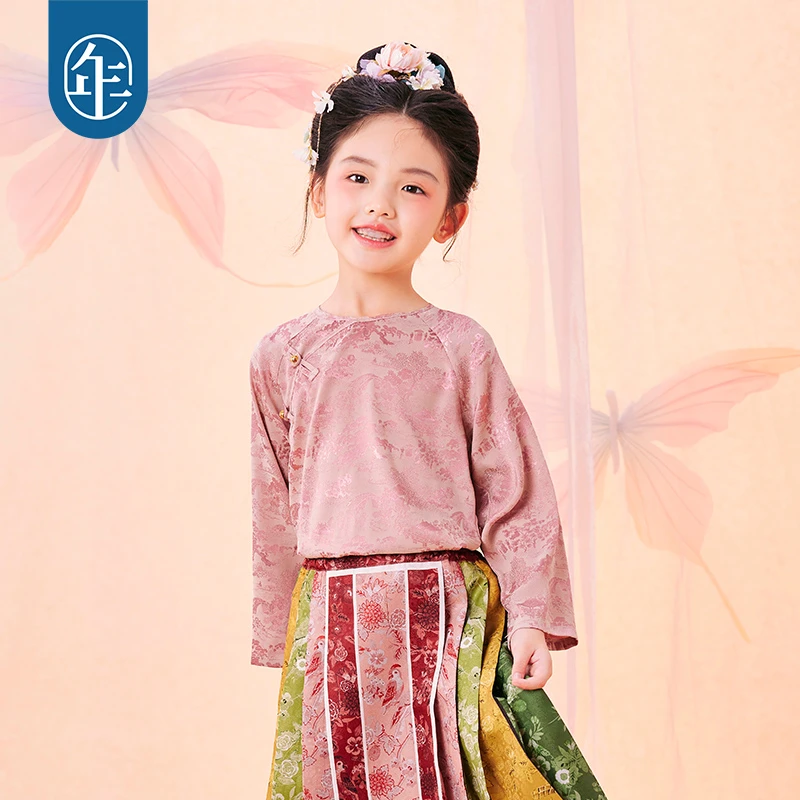 【中式甜心上衣】女童新中式唐装外套2024夏季新款女孩国风上衣G