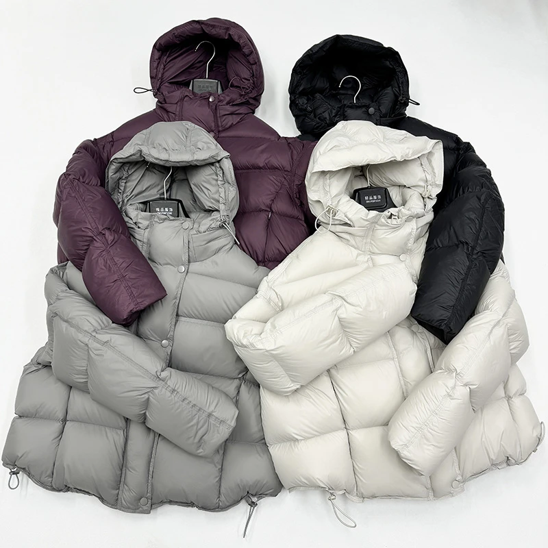 【云感泡芙面料】【新国标】【绒子含量90%】羽绒服女可脱卸帽加厚短款