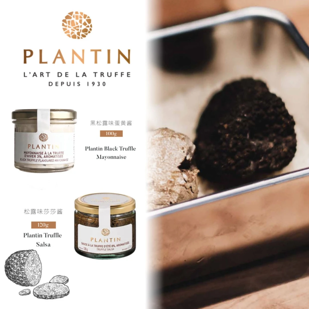 France普朗丹黑松露味蛋黄酱100gPlantin调味酱black truffle餐厅