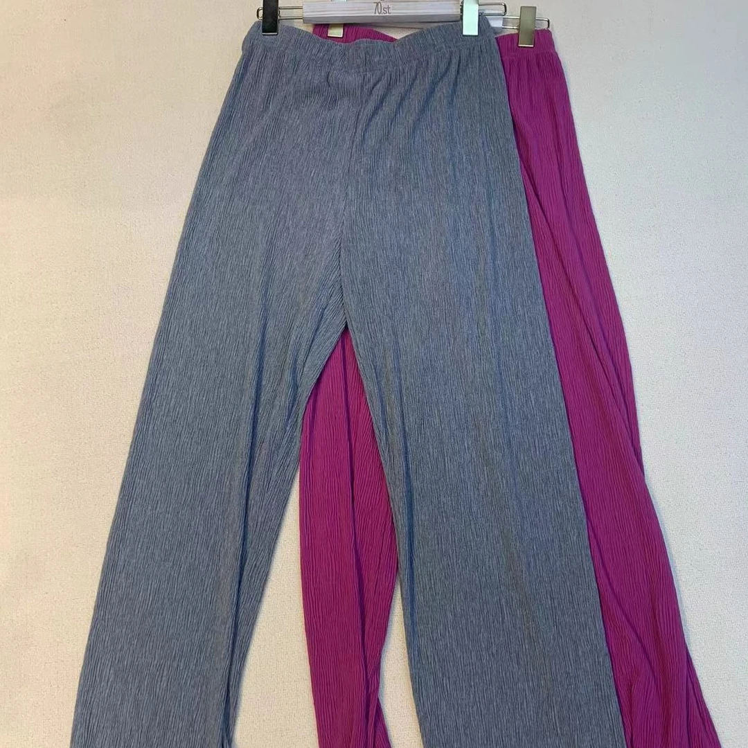 皱皱牙签裤66019紫色S