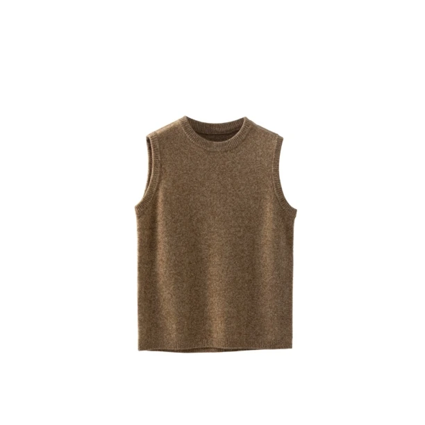 【舒芙蕾】秋冬新款软糯手感花纱细纱线百搭马甲MF-1247