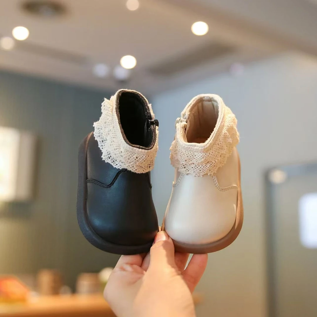 15-30码女宝宝靴子秋冬款加绒保暖二棉靴女童公主鞋冬季宝宝短靴