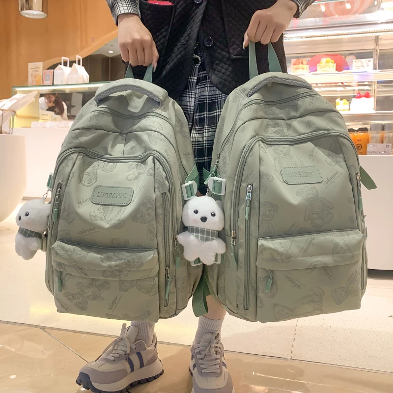 2025新款书包女初中生高中生大容量小清新可爱小学生轻便双肩背包