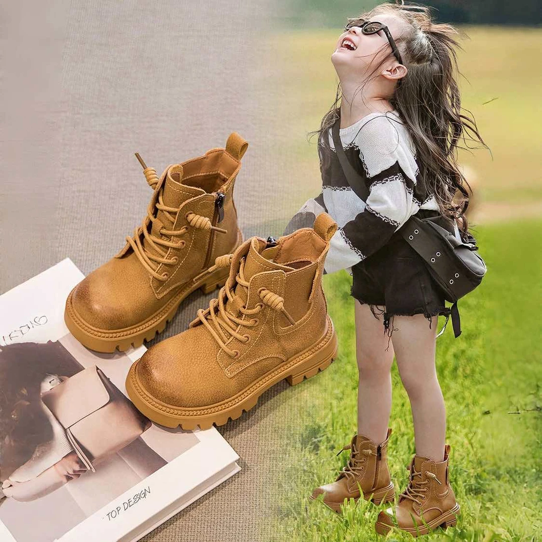 BETTER KIDS/好孩子马丁靴女童秋款2025儿童大黄靴男童短靴