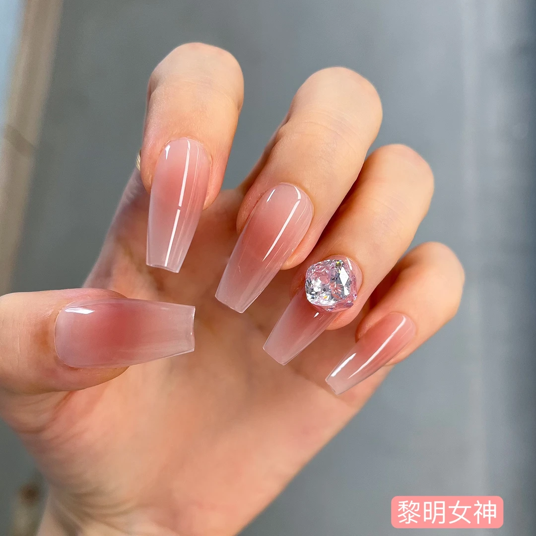 巴仑美【黎明女神】5A高碳锆石高贵女神可重复纯手工少女穿戴美甲贴