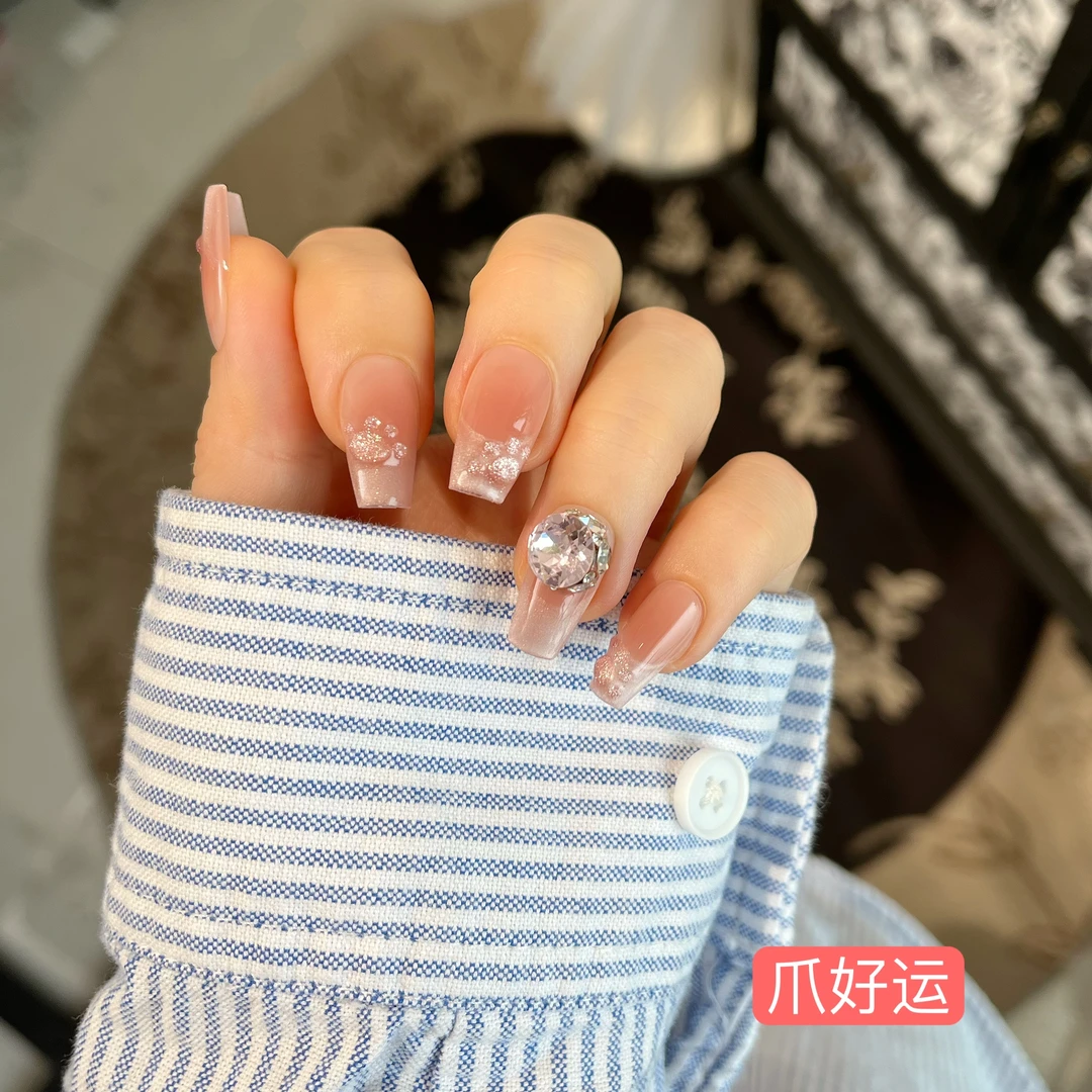 巴仑美【爪好运】设计师款 可爱猫爪风 可重复穿戴美甲贴施家华子钻