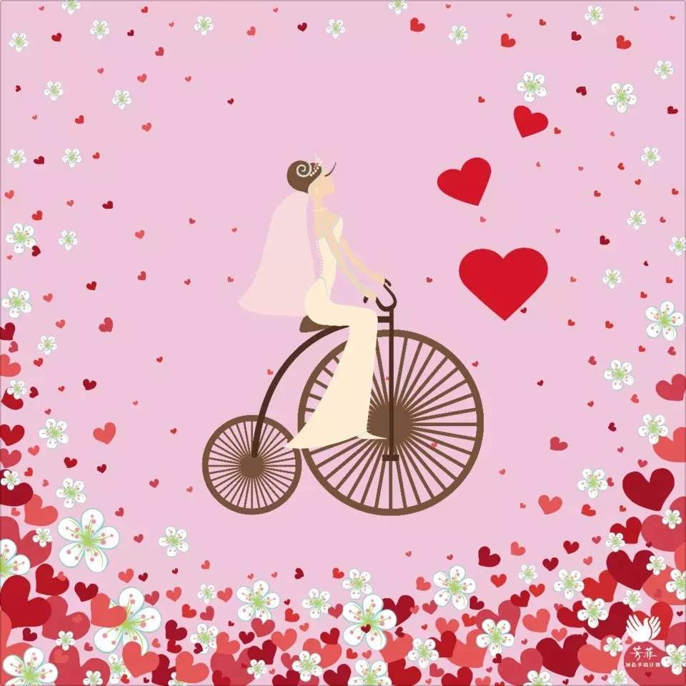 情侣款《向你走来》手帕芳菲绿色手绢计划同款吸水透气浪漫纯棉 2条