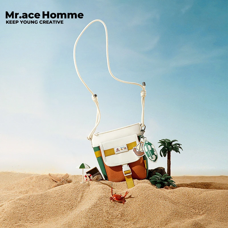 mrace航海系列 原创复古斜挎小包包女轻便手机包精致休闲单肩包